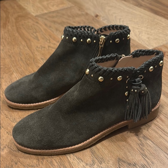 Kate Spade Black Fringe Ankle Booties - Picture 1 of 5